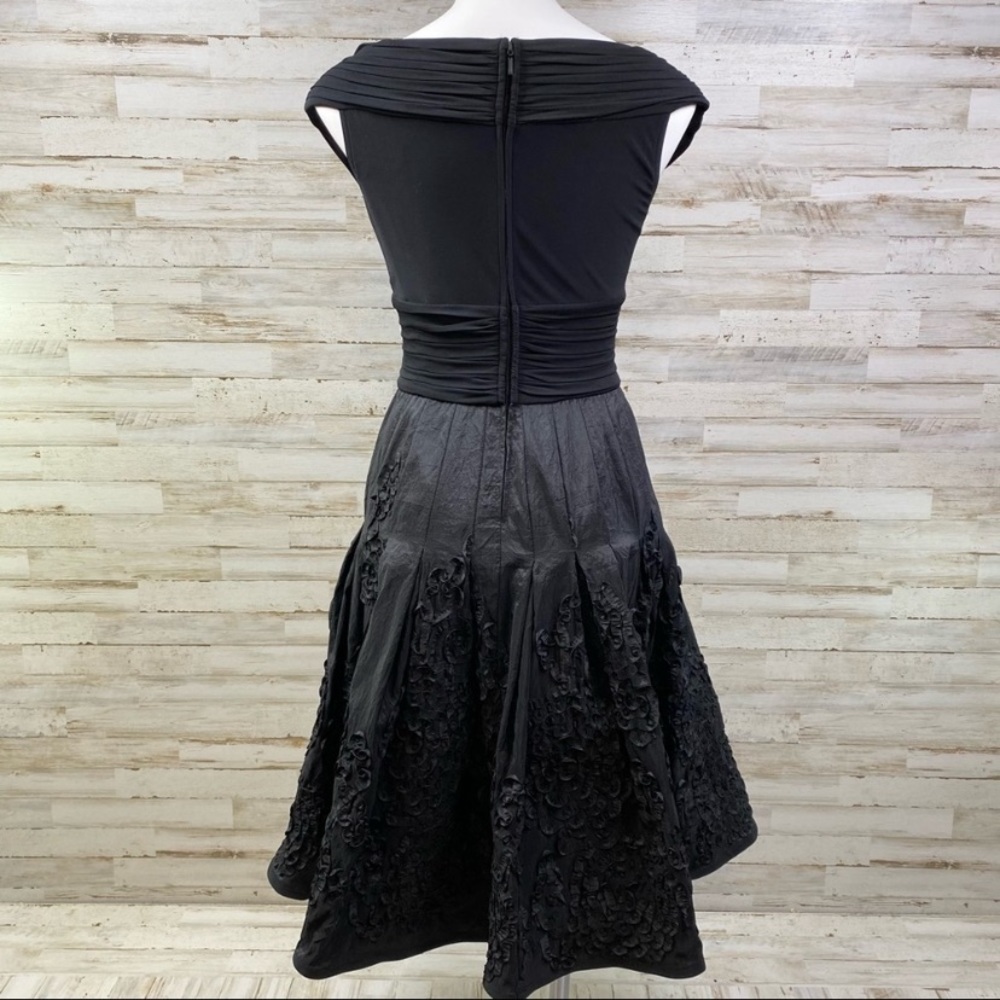 Adrianna Papell NAVY BLUE fit and flare sleeveless cocktail dress - Picture 7 of 15